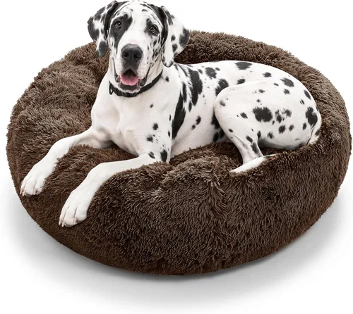 Miniatura 22 de JOLLYVOGUE - Cama para perros y gatos, cama relajante y antiestrés para mascotas y perros pequeños, cojín esponjoso en forma de dona para mascotas