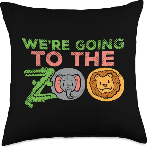 Miniatura 5 de Funny Zoo Lover Gifts Going to The Zoo Trip Safari Visit Adventure Wildlife Kids - Almohada de 16 x 16 pulgadas, multicolor