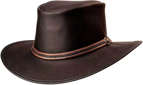 Miniatura 2 de American Hat Makers Midnight Rider Bravo - Sombrero de vaquero de cuero para hombres y mujeres, resistente a la intemperie