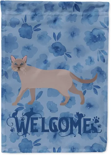 Miniatura 35 de Caroline's Treasures CK4813CHF - Bandera de bienvenida con gato abisinio azul, manga grande, para porche, para colgar en la pared, poliéster