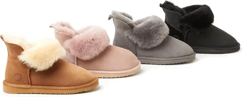 Miniatura 2 de Dearfoams Fireside Perth Shearling - Pantuflas de bota, forro de piel de oveja, para mujer