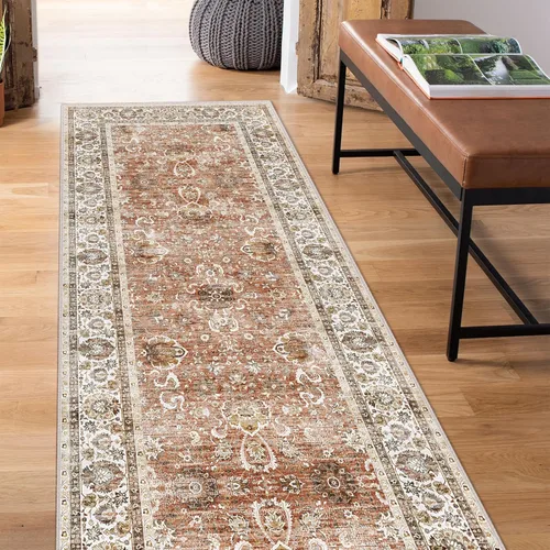 Miniatura 21 de Alfombras de área de 5 x 8 pies para dormitorio, alfombra lavable de 5 x 8, alfombra vintage grande, antideslizante, alfombra bohemia para sala