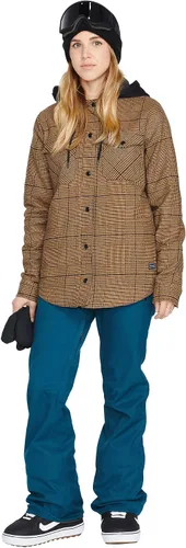 Miniatura 6 de Volcom Chaqueta de franela de snowboard y esquí de invierno con capucha para mujer