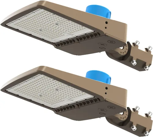 Sunco - Luz LED para estacionamiento, poste para exteriores, 150 W, fotocélula del anochecer al amanecer, reemplazo HID, luz diurna de 5000 K, 21000