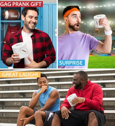 Miniatura 4 de Printed TP Rollo de papel higiénico impreso para juegos deportivos, divertido día de juego, sorpresa, adultos, mujeres, hombres, regalos deportivos