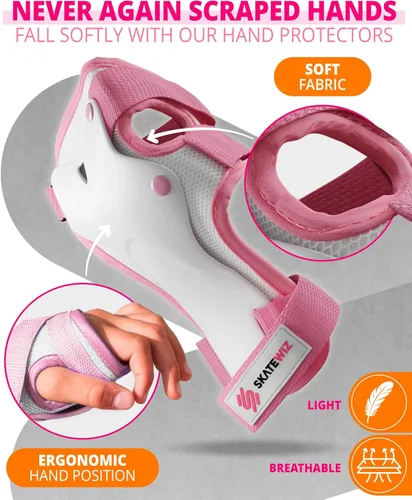 Miniatura 7 de SKATEWIZ Juego de almohadillas de protección para patineta para niños y adultos - Smash - Almohadillas para patines [6 piezas] con protectores