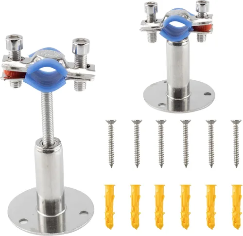 Miniatura 10 de Soporte de tubo de montaje en pared de acero inoxidable 304, abrazadera de tubo ajustable, soporte de correa de tubo de soporte fijo para tubos