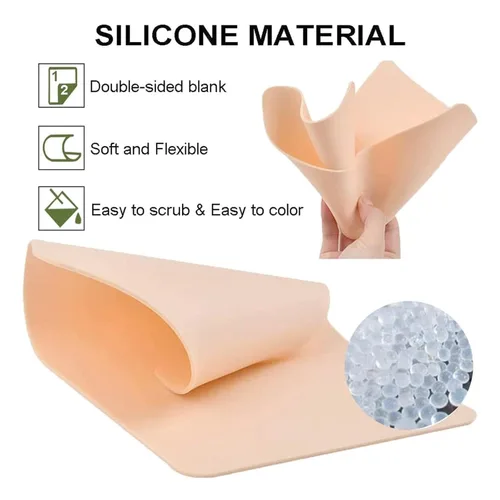 Miniatura 2 de Piel de práctica de tatuaje en blanco – Romlon 5 piezas de tatuaje de práctica de piel de 8 x 6 pulgadas, piel de tatuaje de doble cara Microblading