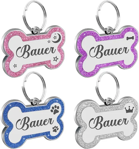 Miniatura 4 de Etiquetas para perros personalizadas para mascotas, etiquetas de nombre para perro, etiqueta para perro personalizada grabada con cualquier nombre
