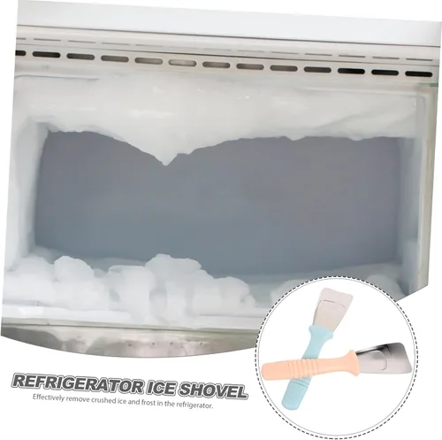 Miniatura 8 de Housoutil 2 unids frigorífico deshielo pala electrodomésticos rascador de metal acero inoxidable refrigerador removedor de hielo raspador