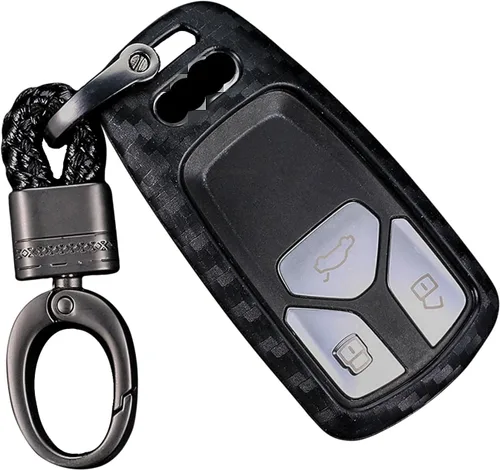 Miniatura 15 de Funda de goma de silicona suave con textura de fibra de carbono para Audi A4 A4L A5 A6 A7 A8 Q5 Q7 R8 RS Q3 RS4 RS5 RS7 S4 S5 S6 S7 S8 SQ5 SQ7 TT
