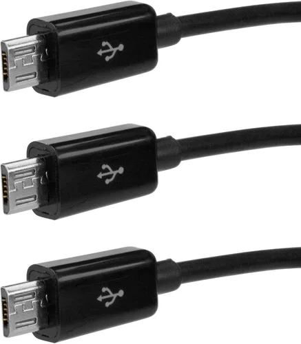 Miniatura 3 de BoxWave Cable compatible con Pebble Gear Kids Tablet - Cable MicroUSB MultiCharge, Cable de Carga Múltiples Cable Micro USB - Negro
