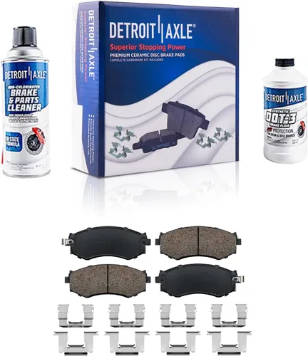 Miniatura 55 de Detroit Axle - Kit de freno delantero para Dodge Ram 1500 Durango Dakota Chrysler Aspen Dakota Driver Side Disco Freno Pinza de freno de cerámica