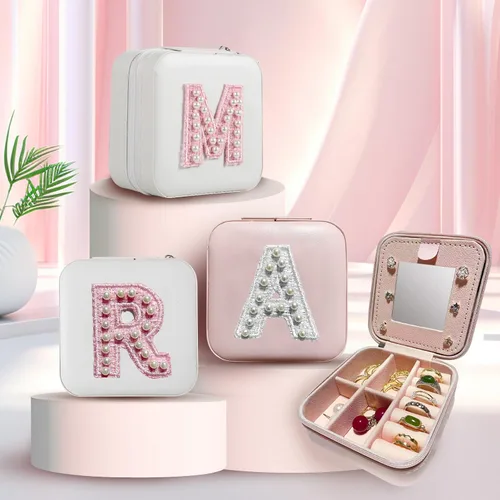 Miniatura 2 de linsuiyyds The Initial Jewelry Travel Case,Teen Girl Gifts Trendy Stuff,Bridesmaids Gifts,Daughter Birthday Gift,Personalized Gifts For Girls