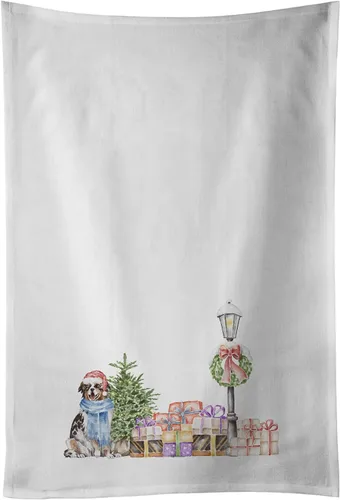 Miniatura 26 de Caroline's Treasures CK8100WTKT - Juego de 2 toallas de cocina con diseño de bulldog francés con diseño de país de las maravillas navideñas
