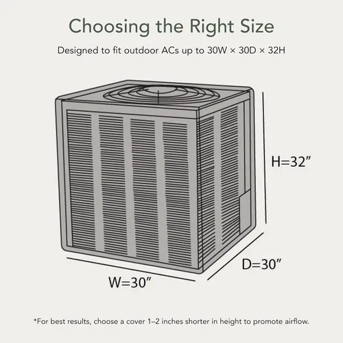 Miniatura 2 de Covermates Funda de aire acondicionado, protección duradera resistente a la intemperie para unidades al aire libre, poliéster Elite 300D, 30