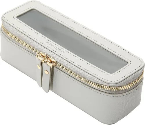 Miniatura 31 de Aveniee Organizador de bolsa de maquillaje transparente, bolsa de aseo de viaje para mujer, bolsa de cosméticos impermeable con cremalleras, Rosa
