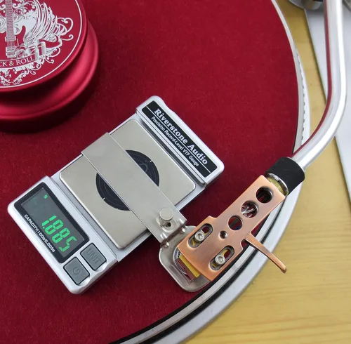 Miniatura 3 de Medidor de presión de fuerza de seguimiento de lápiz giratorio de nivel de registro de precisión, 3.53 oz, resolución de 0.00 oz (plata)