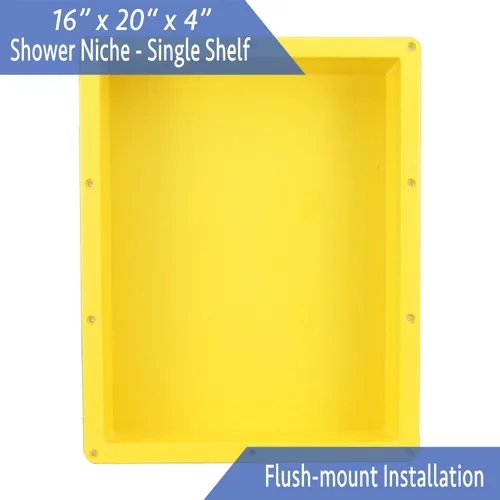 Miniatura 3 de Ready For Tile - Nicho de ducha empotrado de baño de 16 x 20 pulgadas, impermeable, a prueba de fugas, organizador de estante de baño individual
