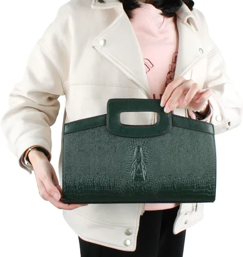 Miniatura 119 de ZLMBAGUS - Bolso de mano para mujer, diseño vintage con solapa y asa, de piel sintética, para llevar al hombro