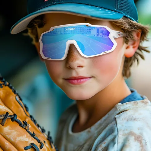 Miniatura 2 de X-TIGER Gafas de sol polarizadas para niños y niñas, lentes de sol de béisbol polarizadas para niños de 8 a 14 años, UV400, gafas de ciclismo
