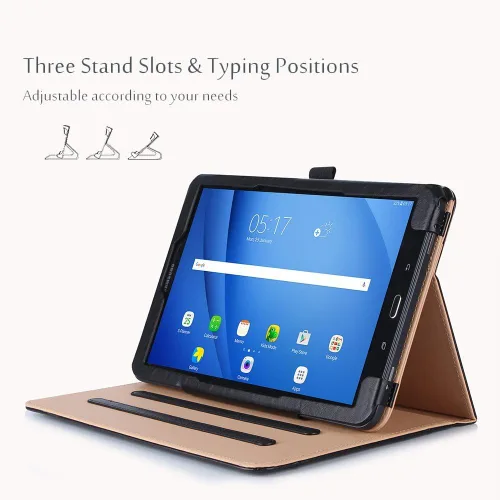 Miniatura 4 de Funda ProCase con soporte para Samsung Tab, múltiples ángulos de visión y bolsillo para documentos y tarjetas, Negro