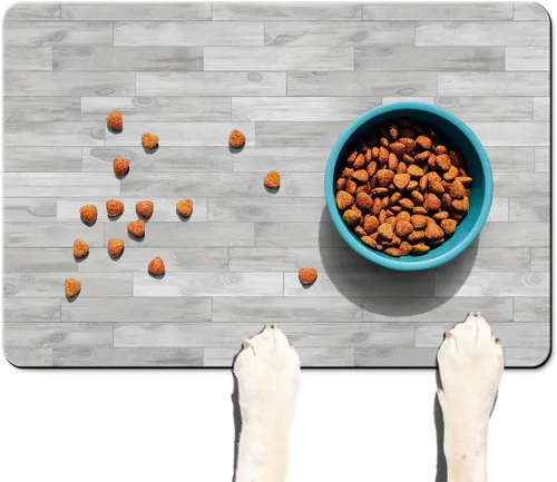 Miniatura 2 de Tapete de comida y agua para perros, tapetes de alimentación de mascotas para el suelo, antideslizantes, impermeables, súper absorbentes