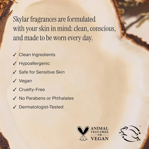 Miniatura 6 de Skylar - Perfume Coconut Cove, Eau de Perfume, hipoalergénico y limpio, para mujeres y hombres, vegano y seguro, frutal y fresco, con notas