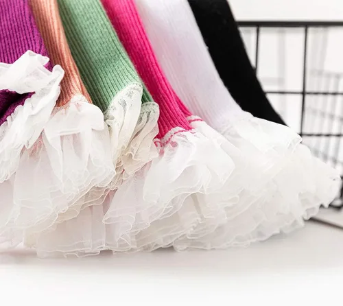 Miniatura 6 de SEMOHOLLI Calcetines de tobillo para mujer calcetines de tobillo con volantes de encaje para mujer moda para damas niñas princesa