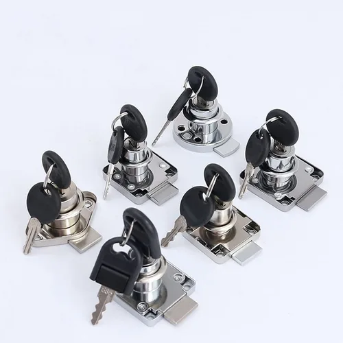 Miniatura 6 de Cerradura de cajón con leva cilíndrica, cerradura de hardware para muebles, aleación de zinc 138-22, cerradura de armario de escritorio con llaves