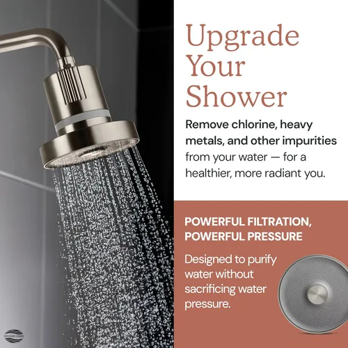 Miniatura 2 de Cabezal de ducha filtrado para agua dura Reduce el cloro y los metales pesados para mejorar la salud de la piel y el cabello Cabezal de ducha