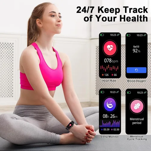 Miniatura 5 de Fempoin Reloj inteligente, reloj inteligente HD de 1.47 pulgadas para mujeres y hombres con 28 modos deportivos, IP68 impermeable rastreador