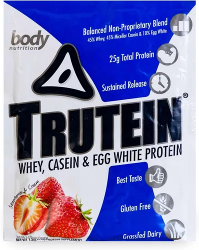 Miniatura 22 de Body Nutrition Trutein Polvo de Proteína Alto: 45% Suero, 45% Caseína, 10% Clara de Huevo, Sin Gluten, Bajo en Sodio, Polvo de Proteína de Suero
