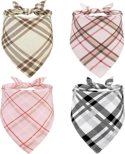Miniatura 29 de EXPAWLORER Bandanas de Halloween para perro, paquete de 4 bandanas reversibles para perros para disfraz de niños y niñas, bufandas triangulares