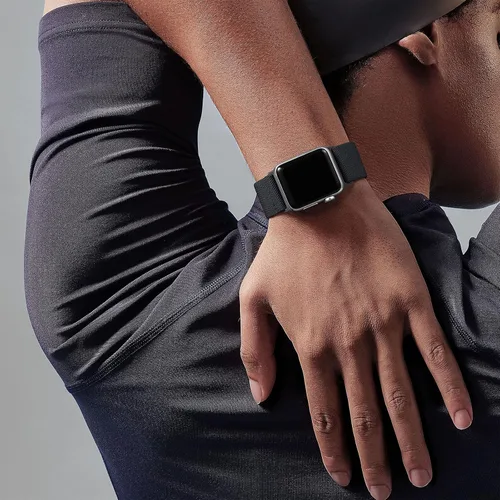 Miniatura 6 de Adorve Correa elástica compatible con Apple Watch Bands Ultra 3/2/1 de 49 mm, 46 mm, 45 mm, 44 mm, 42 mm, 41 mm, 40 mm, 38 mm, para hombres y Rojo