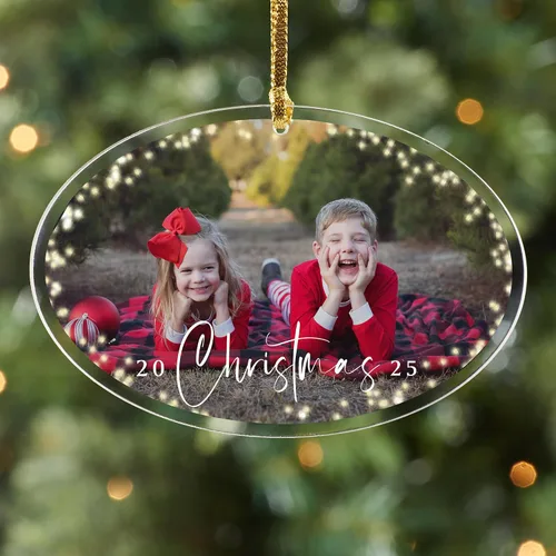 Miniatura 10 de Adorno de Navidad personalizado de Let's Make Memories - Sube tu foto - Adorno navideño conmemorativo 2025 para familia, pareja, amigo - Foto