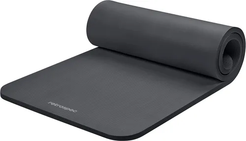 Miniatura 12 de Retrospec Solana - Tapete de yoga de 1 pulgada de grosor con correa de nailon, unisex, antideslizante, para yoga, pilates, estiramiento, ejercicios