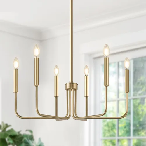 Miniatura 13 de Lynnoland - Candelabros de 6 luces de granja para comedor, accesorios de iluminación colgantes, lámparas industriales modernas para dormitorio