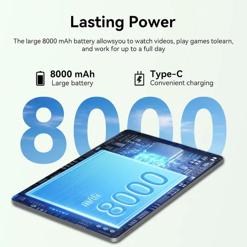 Miniatura 3 de Tableta Android 15 de 11 pulgadas Octa-core 12GB RAM+128GB ROM Tablet de 8000mAh con teclado Mouse Funda WiFi de doble banda BT 5.0