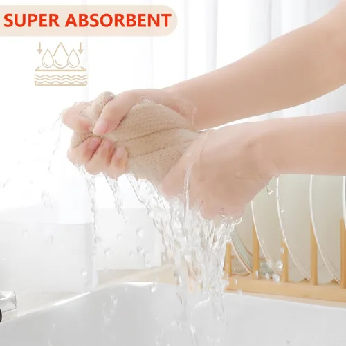 Miniatura 3 de Homaxy - Trapos de cocina 100% de algodón con tejido de punto gofre, ultra suaves, absorbentes, de secado rápido, 13 x 28 pulgadas, paquete de 6