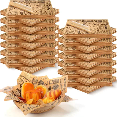 Miniatura 23 de 1000 piezas de hojas de papel encerado para delicatessen de 12 x 12 pulgadas, resistentes a la grasa, forros para bandejas canasta, papel de Blanco