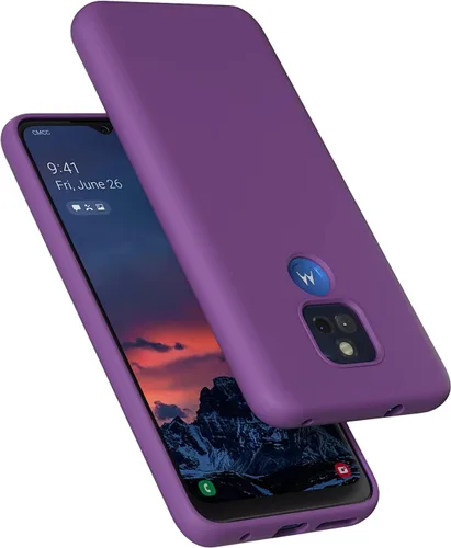 Moto G Play 2021 - Funda de goma de gel de silicona líquida a prueba de golpes, forro de tela de microfibra suave, compatible con Motorola Moto G