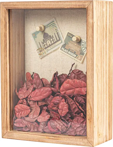 Miniatura 14 de Marco de Caja de Sombra 5x10 Caja de Exhibición de Caja de Sombra con Fondo de Lino para Premios, Objetos de Colección, Flores, Fotos, Recuerdos