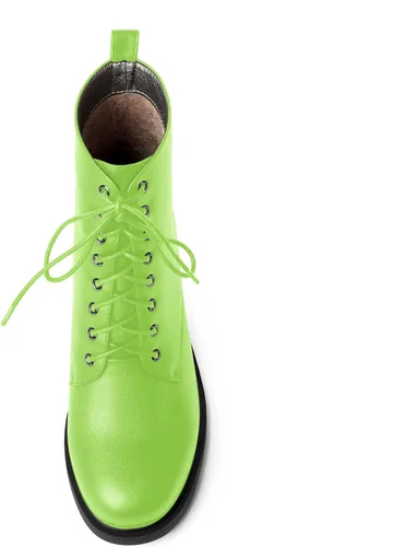 Miniatura 121 de ROSERWISH Botas altas de tacón bajo y grueso para mujer, con cordones, cómodas, modernas, con puntera redonda, de 2.5 pulgadas