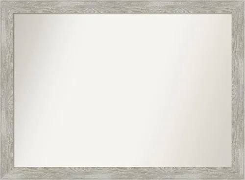 Miniatura 42 de Amanti Art Espejo de baño gris para sobre el fregadero, 31 x 48 pulgadas, espejo de tocador rectangular estrecho de color gris, marco de madera