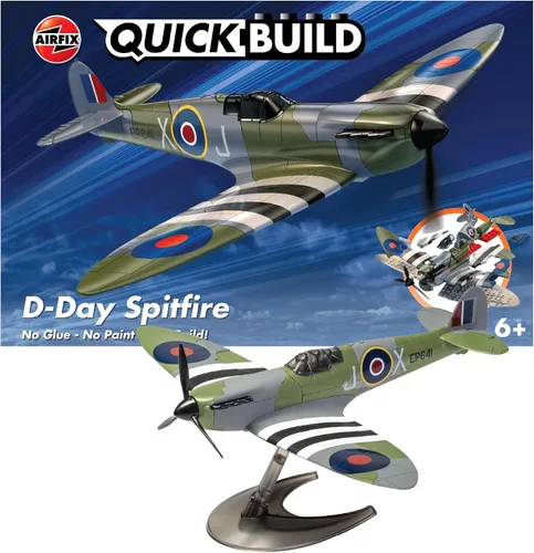Miniatura 19 de Airfix Quickbuild Messerschmitt 109 - Kit de construcción de modelo de plástico de avión en ladrillo J6001