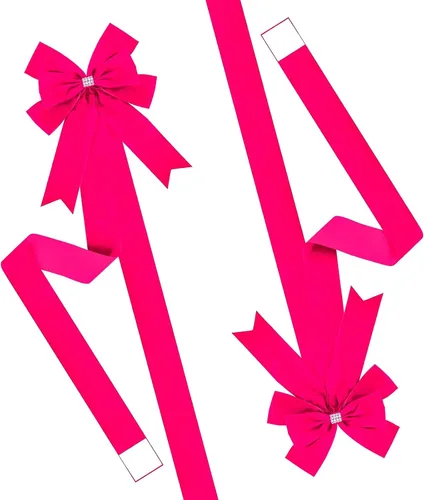 Miniatura 16 de Meseey 6 lazos grandes de terciopelo para armarios, lazos para puerta de armarios para Acción de Gracias, otoño, Halloween, Navidad, fiesta (negro)