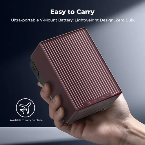 Miniatura 7 de K&F CONCEPT Batería V Mount, Batería V-Mount de 99Wh 6700mAh con carga rápida USB-C PD de 100W, con Dual D-TAP/A/USB-C/DC/Pantalla TFT/Luz