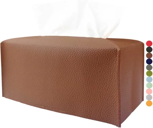 Miniatura 19 de Cubierta de Caja de Paños Grande Rectangular – Soporte de Caja de Paños Rectangular de Tamaño Plus con Cinturón Inferior [JESMINI, Negro] Soporte