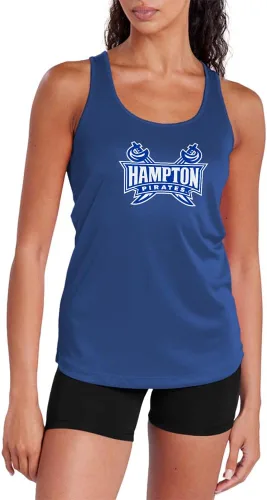 Miniatura 180 de Camiseta deportiva sin mangas oficial de NCAA Collegiate para mujer, con espalda cruzada, colección con logotipo primario
